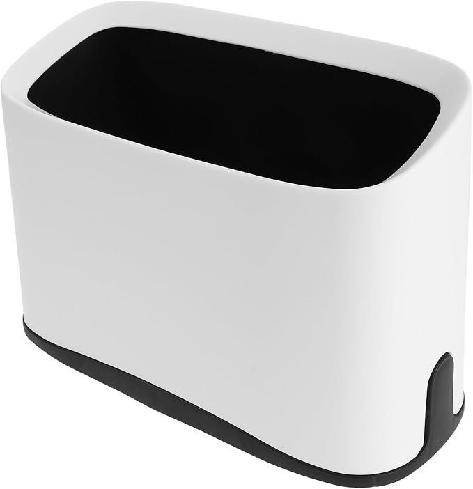 Plastic Cat Litter Scoop Base with Filtration for Waste Disposal White Compact Holder Stand for Litter Box Cleaning Tools Portable Organizer Enhancing Home Storage