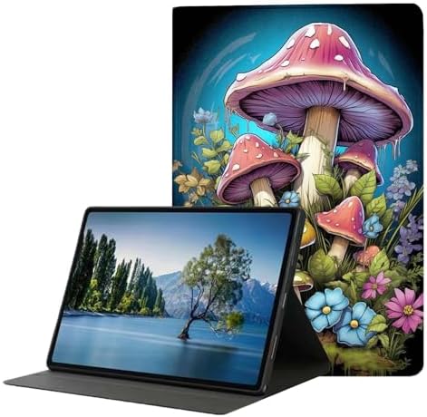 for Samsung Galaxy Tab S9 Plus/S9 FE Plus 5G 12.4 Inch 2023 Tablet Case,Premium Leather Folio Stand Auto Wake/Sleep,Multiple Viewing Stand,Mushroom