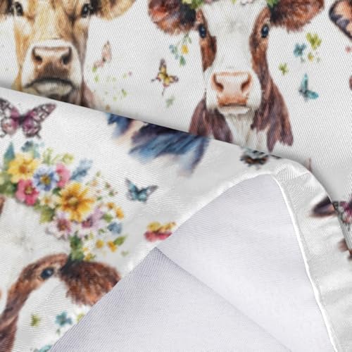 Pardick Plastic Bag Holder Butterfly Flower Highland Cow Wall Mount Grocery Bag Holder Wasgable Plastic Bag Dispenser Garbage Bag Organizer for Home Kitchen Decor, Gifts for Women Mom Family Friends