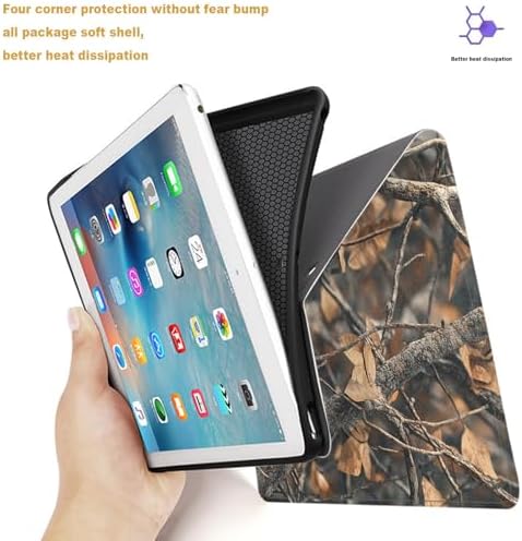 Tablet Case for iPad 11th A16 2025 (11 Inch)/10th Generation 2022 (10.9 Inch),Shockproof Protective Cover with Stand,Auto Wake/Sleep,Dead Branches and Leaves Pattern