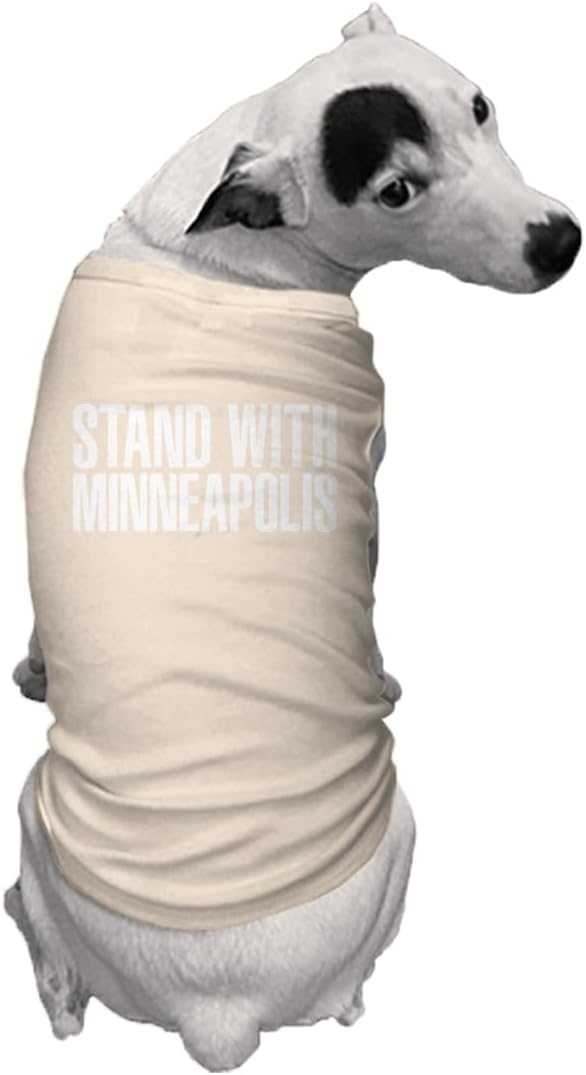 Stand with Minneapolis - Immigration Dog Shirt (Natural, Large)
