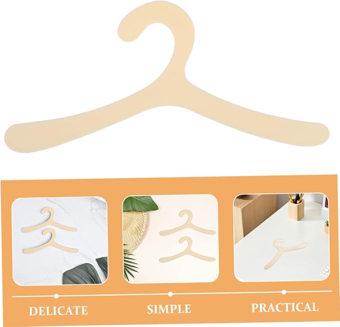 HEMOTON 20pcs Pet Clothes Hangers Rack Dog and Cat Organizers Plastic Space-Saving Rack for Pet Apparel Puppy Decor