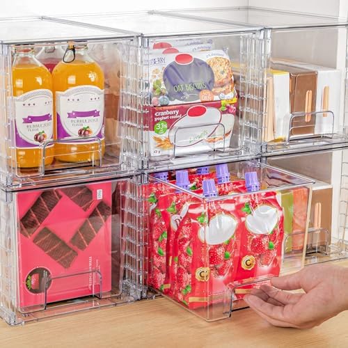 Vtopmart 4 Pack 7" and 4 Pack 4.4" Clear Assemble Storage Drawers