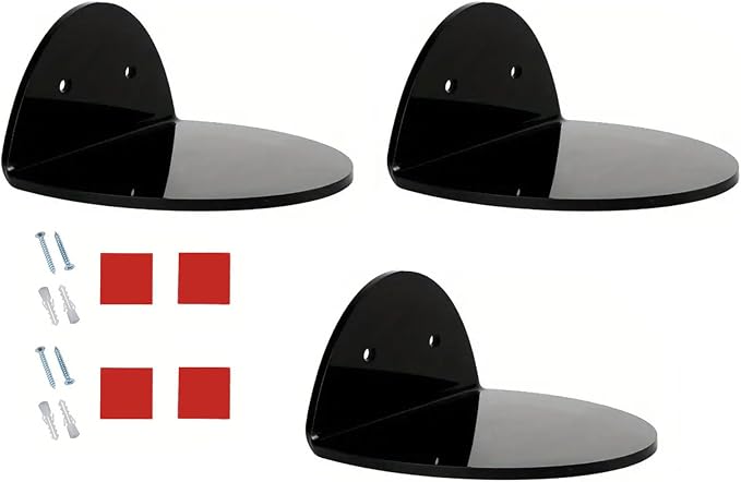3pcs Acrylics Wall Mounted Shelves Accessory for Security Cameras Baby Monitors and Speakers Clear Storage Brackets