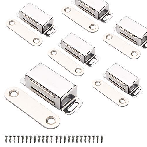 Cabinet Magnets Magnetic Door Catch Stainless Steel Door Magnet for Kitchen Bathroom Cupboard Wardrobe Closet Closures Cabinet Door Drawer Latch 20 lbs(6Pack)