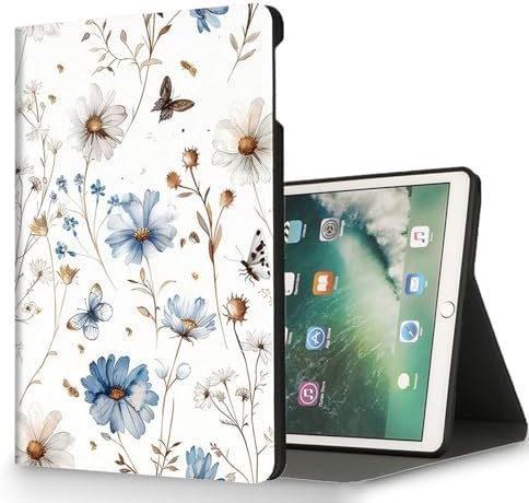 for Microsoft Surface Pro X/Pro X Plus-13 2019/2020/2021/2024 Tablet Case,Auto Wake/Sleep,Adjustable Stand Protective Cover - Flower Butterfly