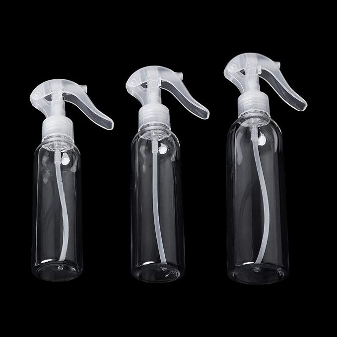 Clear Spray Bottle with Lid Empty Fillable Storage Organizer Container for Perfume Fine Mist Dispenser Storage Spray Bottle Cleaning