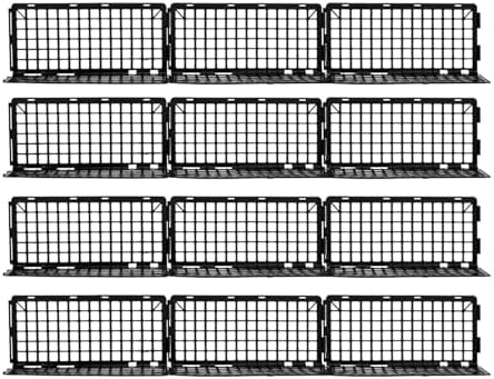 12PCS Modular Pet Playpen Panels Safe, Black | Lightweight Design for Furniture Gaps, Multifunctional Use, Easy Assembly Under Bed Blocker