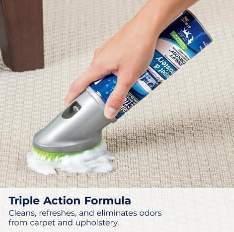 Woo-lite Carpet and Upholstery Foam Cleaner with Built-in Brush, Triple Action Stainlift Technology for Stairs, Fabrics, Pet Odors