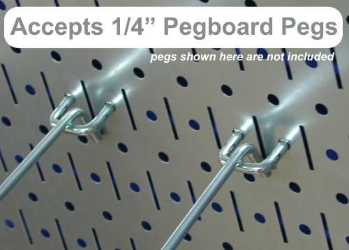 Wall Control Pegboard Organizer 4 ft. Metal Pegboard Standard Tool Storage Kit with Yellow Toolboard and Blue Accessories