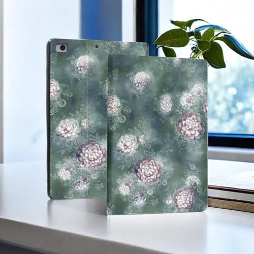 for Microsoft Surface Pro 7 Plus,Surface Pro 7/6/5/4 12.3" Tablet Case,Auto Wake/Sleep,Adjustable Stand Protective Cover - Vintage Peony Pattern