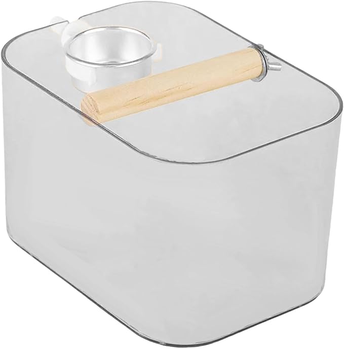 Bird Toilet Stand, Training Device, Easy to Assemble, Decorative Parrot Grinding Seat, Bird Toilet for Parakeets Indoor and Outdoor, Square