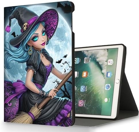 for Microsoft Surface Pro 11/10/9-13" 2024/2022 Tablet Case,Auto Wake/Sleep,Adjustable Stand Protective Cover - Halloween Witch