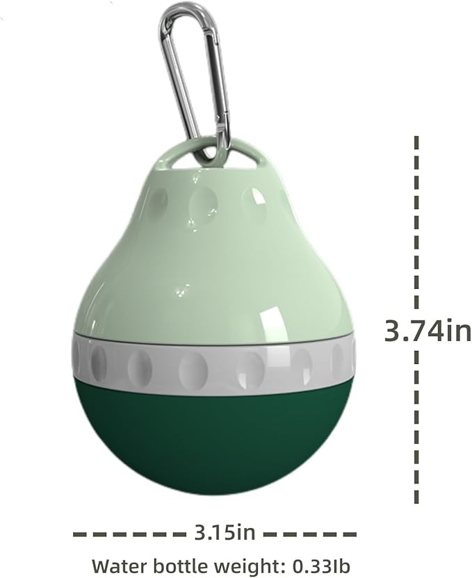 Dog Travel Water Bottle Detachable Bowl Leak Proof Portable ，Silicone Bottle Body，Collapsible and Suitable for Small Pets for Outdoor Walking, Hiking, Travel (Green2, 200ml2)