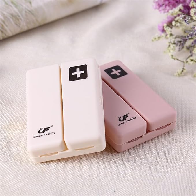 Daily Magnetic Pill Box Organizer 7 Tray Travel Size Medicine Case | Cute Small Pocket Pill Dispenser Container Capsule Reminder Tracker for Medication, Fish Oil, Supplement, Tablets, Pink