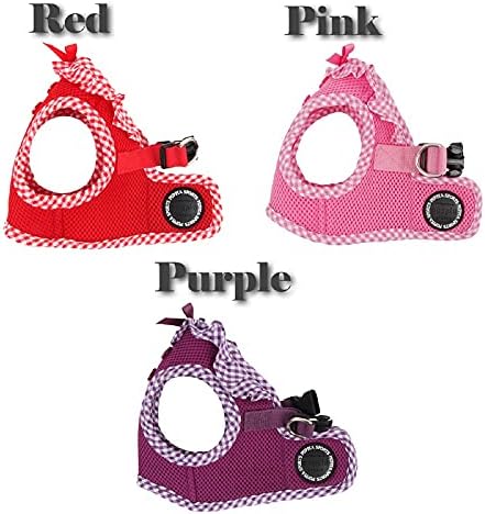 Puppia Vivien Vest Dog Harness Step-in All Season Mesh Cute No Pull No Choke Walking Training for Small Dog, Purple, X-Small