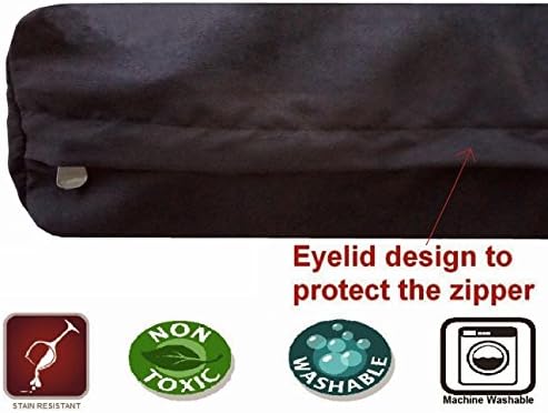 Dogbed4less Premium HeadRest Pillow Orthopedic Cool Memory Foam Dog Bed for Large Dogs, Waterproof Lining with Washable Suede Espresso Cover, Extra Large 47X29 Inches