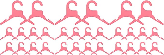 POPETPOP 30 pcs Pet Clothes Hangers 7.48 in Plastic Dog Clothes Hanger Rack Anti-Skid Hangers for Dog Puppy Cat Outfits Indoor Outdoor Pet Clothing Organization