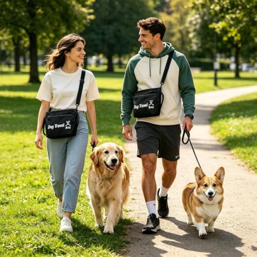 2Pack Dog Food Travel Bag with Collapsible Bowl, 10lb Waterproof BPA-Free Pet Food Storage Container - Airtight, Leakproof, Foldable for Camping, Road Trips, Dog Boarding, Weekend Getaways