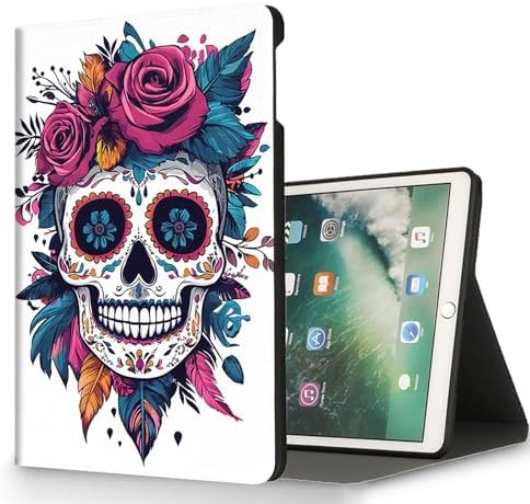 for Microsoft Surface Pro 11/10/9-13" 2024/2022 Tablet Case,Auto Wake/Sleep,Adjustable Stand Protective Cover - Sugar Skull Rose