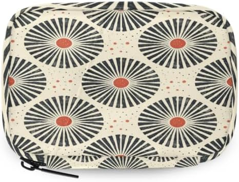 Travel Pill Organizer Vintage Japanese Geometric Small Pill Case