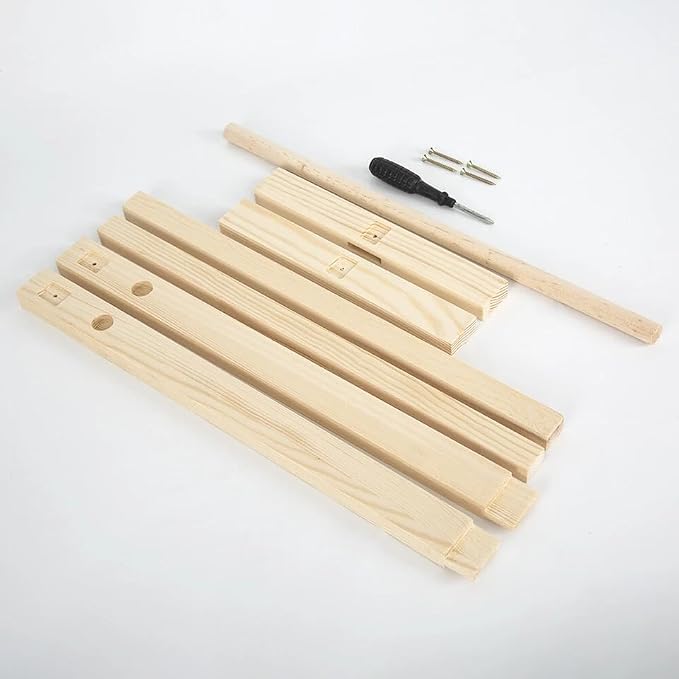 Wooden Pet Clothing Hanger Rack Holder,15.7" W x 15.7" H | Hamster Closet Storage Display, Doll Clothing Storage Display