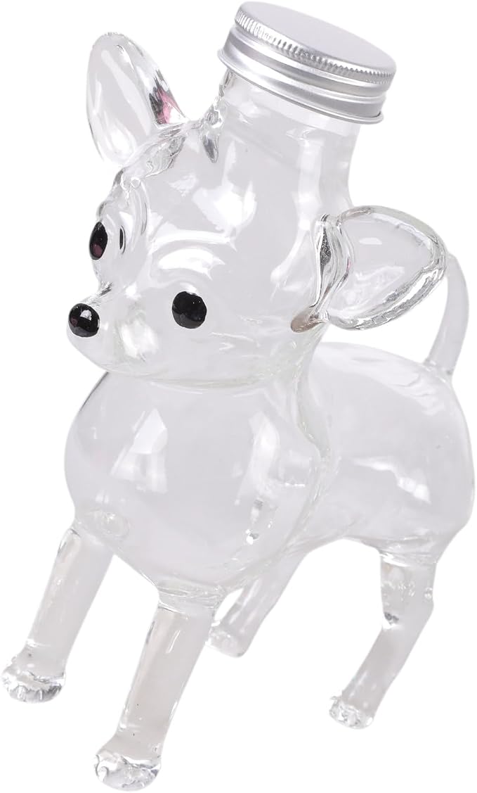 Dog Themed Glass Storage Jar Airtight Pet Treat & Coffee Canister, Decorative Kitchen Organizer with Secure Lid, 12x20cm