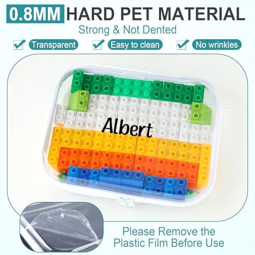 12 Pcs Clear Hard Zipper Case Back to School,9.84 x 7.87 x 2”