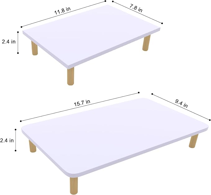 Elevated Cat Food Stand, Raised Pet Feeding Table for Cats and Dogs | Compatible with Most Bowls & Automatic Feeders, Elevated Cat Feeding Station, Cat Feeder Stand, Solid Wood, Healthy Posture