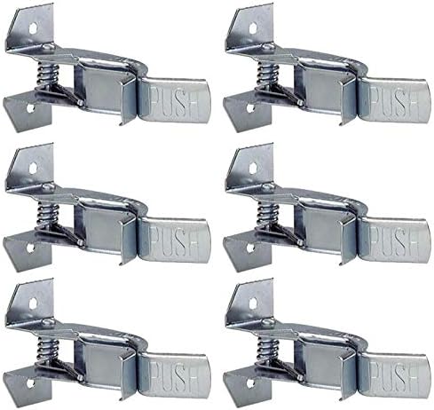 Heavy Duty Metal Gaint Spring Grip Clamp Tool Hanger Wall Orgainzer for Garage Closet Brooms and Mops Wall Mount Holder (Pack of 6)