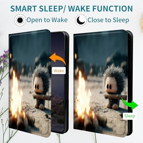 Case for Samsung Galaxy Tab S7 FE 2021/S7 Plus 2020/S8 Plus 2022 12.4 Inch, 360 Degree Rotating Stand with Multi-Angle Vertical Shockproof Protective Shell for Women Men, Flame Pet