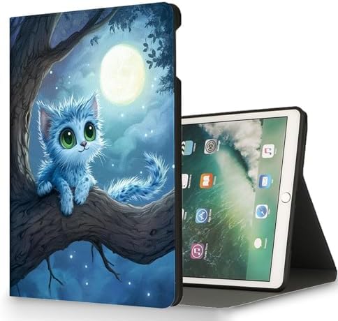 for Microsoft Surface Pro 11/10/9-13" 2024/2022 Tablet Case,Auto Wake/Sleep,Adjustable Stand Protective Cover - Moonlight Cat
