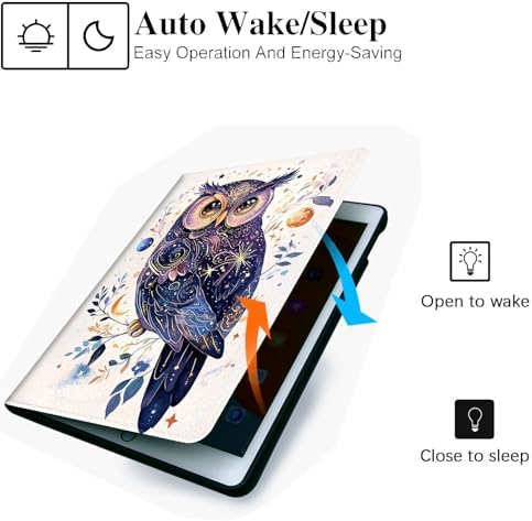 for Microsoft Surface Pro X/Pro X Plus-13 2019/2020/2021/2024 Tablet Case,Auto Wake/Sleep,Adjustable Stand Protective Cover - Cute Owl