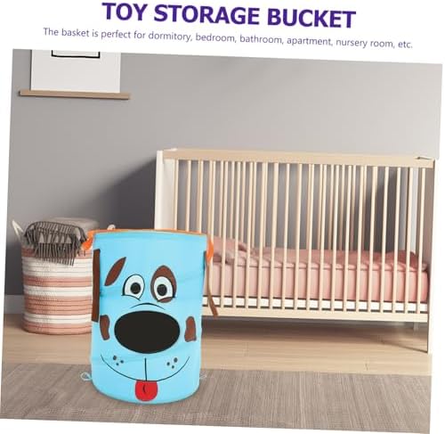 MAGICLULU 1pc Foldable Storage Basket for Pets Sky- Portable Organizer for Toys Laundry and Sundries Handles for Bedroom Nursery and Bathroom