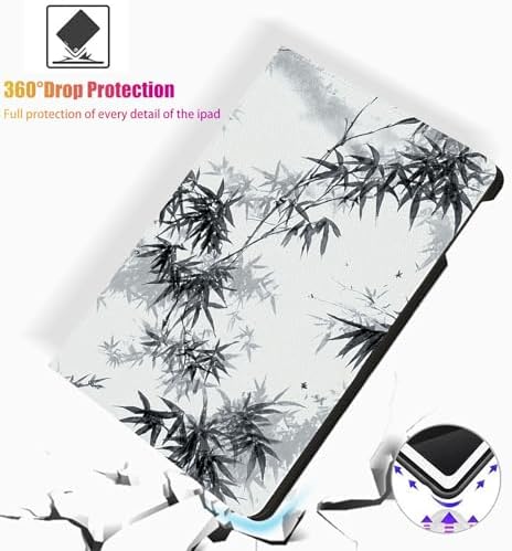 for Microsoft Surface Pro 8-13" 2021 Tablet Case,Auto Wake/Sleep,Adjustable Stand Protective Cover - Bamboo Ink Painting