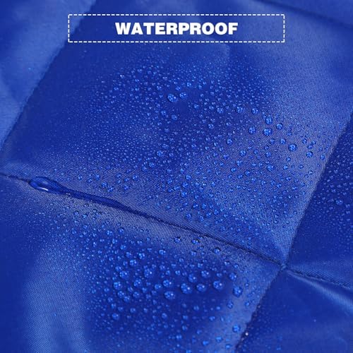 REDCAMP Large Camping Blanket with Sherpa Lining, Blue 79"x79" | Cold Weather Warm Thick Outdoor Blanket Comfy Foldable & Windproof for Camping Stadium,Car,Picnics,Pet,Trip,Machine Washable