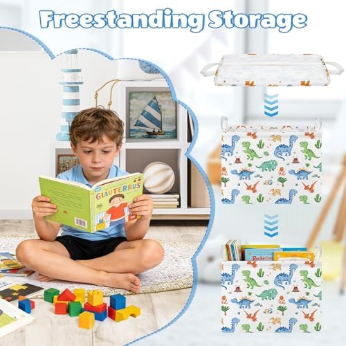 Collapsible Storage Basket Collapsible Fabric Laundry Basket with Handles | Spacious 15.7"×11.8"×11.8" size Folding Design Easy to Store Sturdy Fabric with Reinforced Handle Easy to Clean