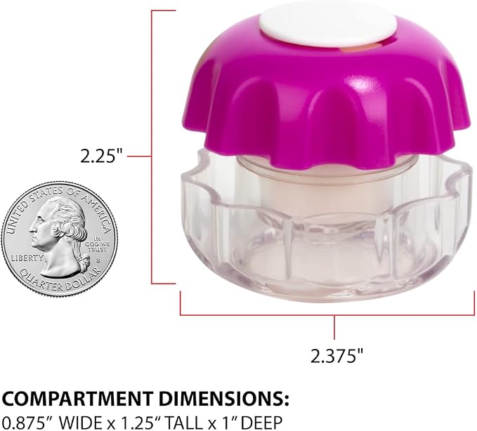 EZY DOSE Crush Pill, Vitamins, Tablets Crusher and Grinder, Effortlessly Crushes Medications into Fine Powder, Features Storage Compartment, Durable, Easy-to-Use Design, Purple, Small, BPA Free | Pill, Vitamins, Tablets, Crusher for Pets, Elderly, Crus...