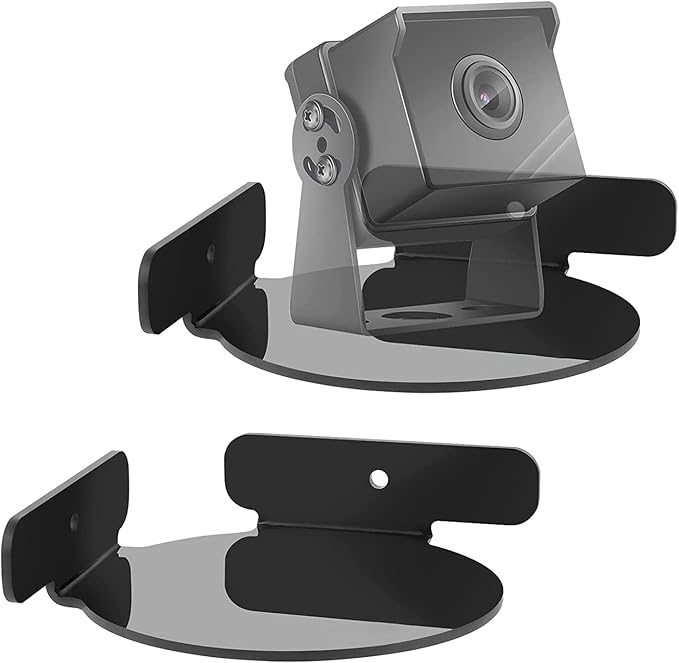 Diarypiece Acrylic Circular Corner Shelf Universal Mount, For Security Camera Baby Monitors Speaker Wifi Routers