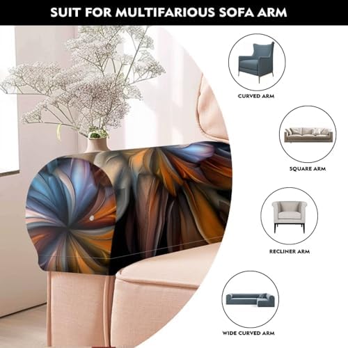 Arm Covers for Couch Arm Chair Covers Set of 2 Scratch-Resistant Sofa Arm Covers Furniture Protector for Chairs and Sofas Armchair Furniture Protector, Green Wheat Field