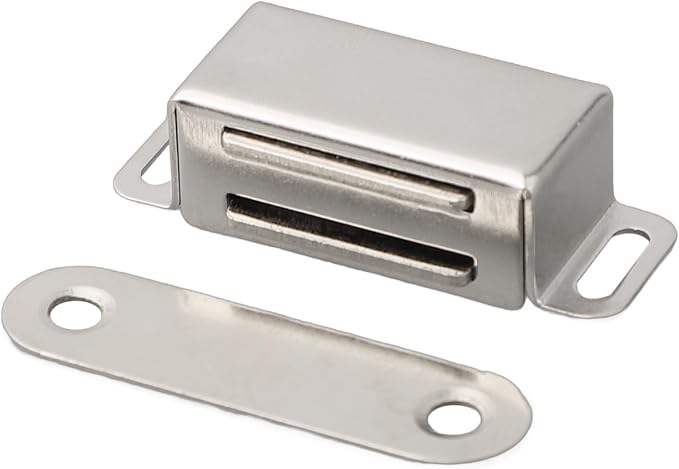 304 Stainless Steel Magnetic Cabinet Latch with 40kg Pull Force, Door Catch for Kitchen Bathroom and RV Use(S)