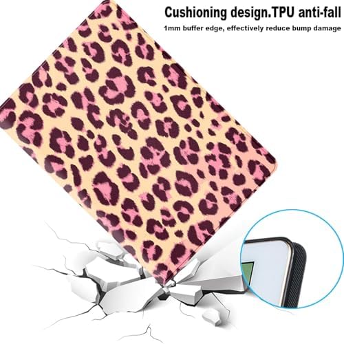 for Samsung Galaxy Tab S8/S7 2022/2020 11 Inch (SM-X700/X706/T870/T875/T878) Tablet Protective Cover with Adjustable Stand and Magnetic Auto Wake/Sleep,Leopard Print