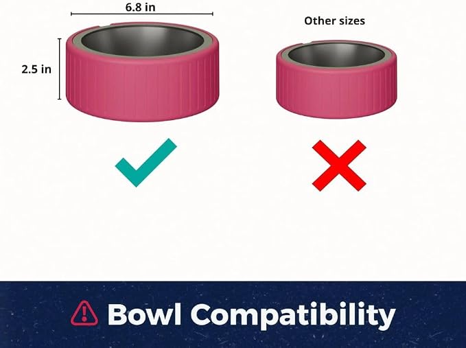 Pet Station Elevated Dog Bowl Stand for 6.8 in. Bowls - 3D Printed Dog Feeder - Adjustable Height Legs and Magnetic Fridge Mount Feeding Station - Made in USA (Blue, Bowl + S and L Legs)