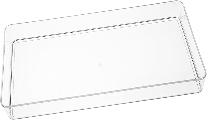 Reusable Pet Drawer Organizer Box for Kitchen Utensils and Cosmetics Storage Plastic Kitchen Drawer Divider Tray for Efficient Organization