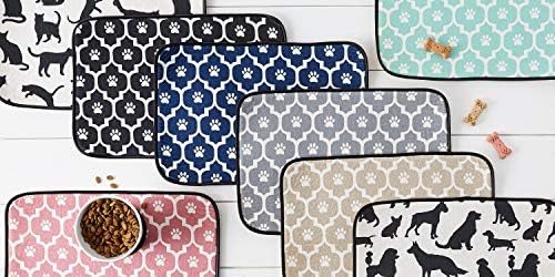 Bone Dry Machine Washable, Ultra Absorbent Pet Mat, 12x18, Cat Silhouette