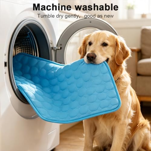 2026 Arc-Chill Upgraded Dog Cooling Mat Q-Max>0.4 Pet Cooling Pad | Non-slip Dog Bed Mats Washable Cooling Mat for Dogs Cats Instant Cool Relief for Indoor Floor Sofa, Outdoor Garden& Car Seats