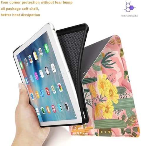 Tablet Case for iPad 11th A16 2025 (11 Inch)/10th Generation 2022 (10.9 Inch),Shockproof Protective Cover with Stand,Auto Wake/Sleep,Cactus Plant