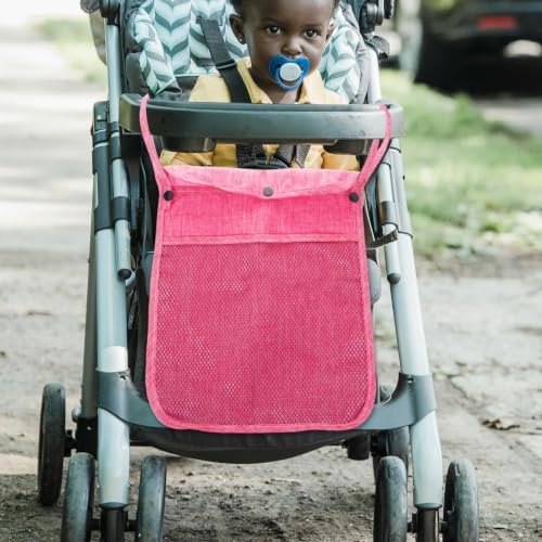 Linen Stroller Organizer Bag with Large Storage Capacity and Easy Installation, Universal Hanging Bag and Pet Strollers, for Travel and Outings