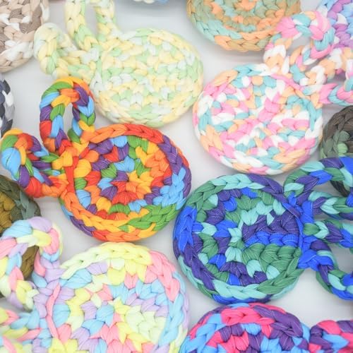2 Pack Rainbow Tshirt Yarn for Crochet,Pastel Rainbow T Shirt Soft Elastic Fabric Chunky Thick T-Shirt Crochet Yarn for Crocheting Knitting Beginner Hand Knitting Bag/DIY Craft/Home Decor 2 * 400G