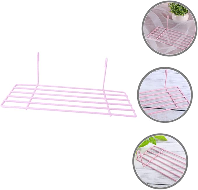BESPORTBLE Wall Grid Bird Stand Hooks Iron Platform for Parrots Easy to Install Bird Cages and Wall Decor for Parakeet Accessories